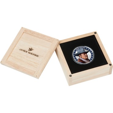 Срібна монета 1oz Джон Уейн 1 долар 2020 Тувалу (кольорова)