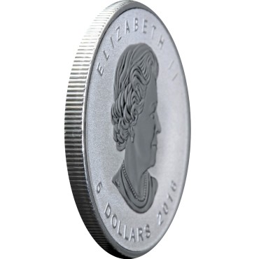 Срібна монета 1oz Кленовий Лист "Інь Ян" 5 доларів 2016 Канада