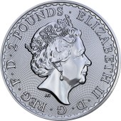 Серебряная монета 1oz Британия 2 английских фунта 2020 Великобритания