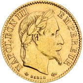 Золотая монета 10 франков 1868 Франция