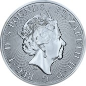 Срібна монета 2oz Єльський Бофорт 5 фунтів 2019 Великобританія