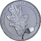 Серебряная монета 1oz Дубовый Лист Германия 2019 Limited Edition for WORLD MONEY FAIR'20