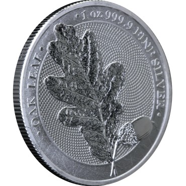 Срібна монета 1oz Дубовий Лист Німеччина 2019 Limited Edition for WORLD MONEY FAIR'20