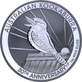 Срібна монета 1oz Кукабарра Монеті 30 років 1 долар 2020 Австралія