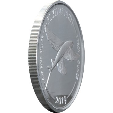 Срібна монета 1oz Летюча Риба 1 долар 2019 Барбадос