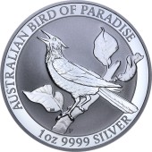 Срібна монета 1oz Райський Птах 1 долар 2019 Австралія