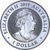 Серебряная монета 1oz Райская Птица 1 доллар 2019 Австралия