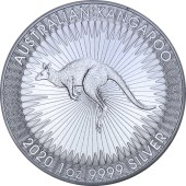 Серебряная монета 1oz Кенгуру 1 доллар 2020 Австралия