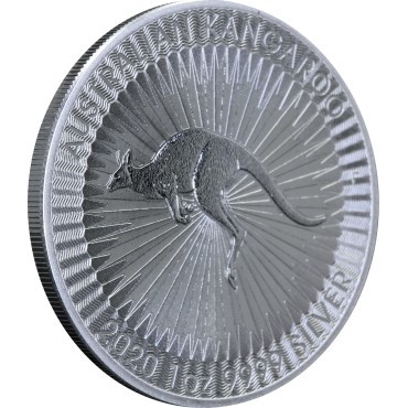 Срібна монета 1oz Кенгуру 1 долар 2020 Австралія