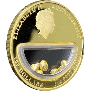 Золотая монета 1oz Сокровища Австралии 100 долларов 2010 Австралия