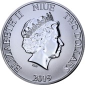 Срібна монета 1oz Міккі Маус Фантазія 2 долара 2019 Ніуе