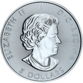 Серебряная монета 1oz 150 Лет Канаде Вояжер 5 долларов 2017 Канада