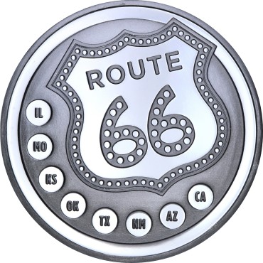 Срібний раунд 1oz Роут 66 США
