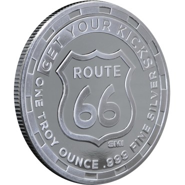 Срібний раунд 1oz Роут 66 США