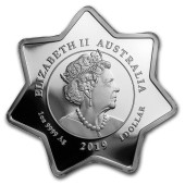 Срібна монета 1oz Щасливого Різдва 1 долар 2019 Австралія (кольорова)