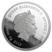 Срібна монета 1oz Барбі 60-ти річчя 1 долар 2019 Тувалу (кольорова)
