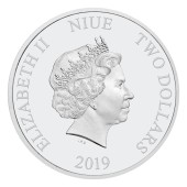 Срібна монета 1oz Тетріс 35-ти річчя 2 долара 2019 Ніуе (кольорова)