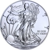 Серебряная монета 1oz Американский Орел 1 доллар 2016 США