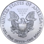 Серебряная монета 1oz Американский Орел 1 доллар 2016 США