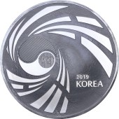 Серебряный раунд 1oz Тхэквондо 2019 Корея