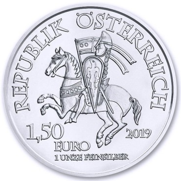 Серебряная монета 1oz Робин Гуд 1,5 евро 2019 Австрия