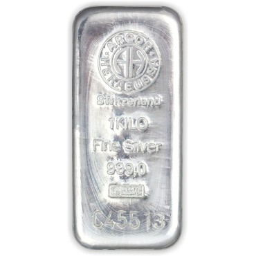 Срібний зливок 1000 грам 999 Fine Silver 1Kilo Argor-Heraeus