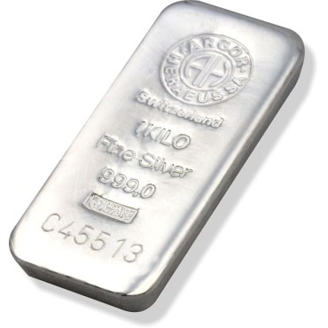 Серебряный слиток 1000 грамм 999 Fine Silver 1Kilo Argor-Heraeus