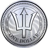 Срібна монета 1oz Тризуб 1 долар 2019 Барбадос