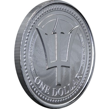 Срібна монета 1oz Тризуб 1 долар 2019 Барбадос