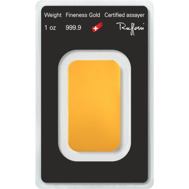 Золотой слиток Одна Унция - 31,1 грамм 9999 Fine Gold 1oz Argor-Heraeus