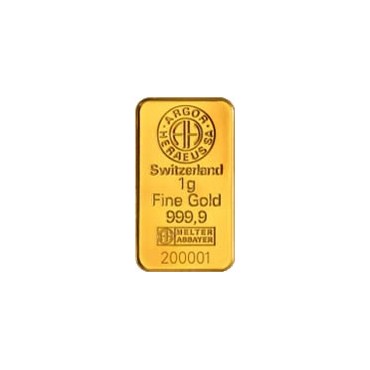 Золотий зливок 1 грам 9999 Fine Gold Argor-Heraeus