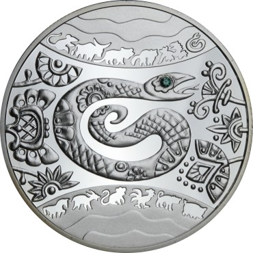 Срібна монета Рік Змії 5 гривень 2013 Україна