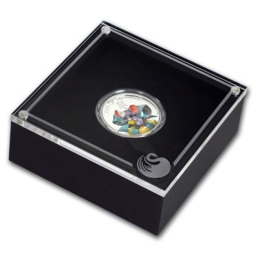 Срібна монета 1/2oz Рік Миші (Щура) 50 центів 2020 Тувалу (кольорова)