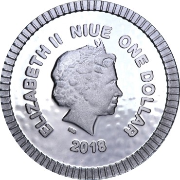 Серебряная монета 1/4oz Афинская Сова 1 доллар 2018 Ниуэ