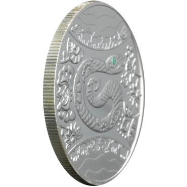 Серебряная монета Год Змеи 5 гривен 2013 Украина