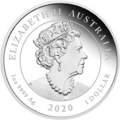 Серебряная монета 1oz Единственная Любовь 1 доллар 2020 Австралия