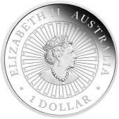 Срібна монета 1oz Рік Миші (Пацюка) 1 долар 2020 Австралія (опал)
