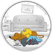 Срібна монета 1oz Меггі Сімпсон (серія "Сімпсони") 1 долар 2019 Тувалу (кольорова)