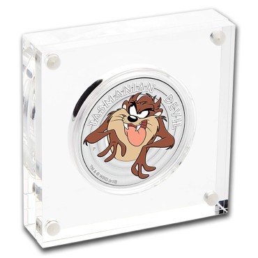 Серебряная монета 1/2oz Тасманский Дьявол (серия "Looney Tunes") 50 центов 2018 Тувалу (цветная)