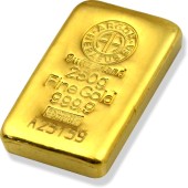 Золотой слиток 250 грамм 9999 Fine Gold Argor-Heraeus