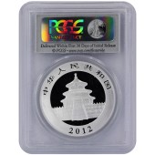 Серебряная монета 1oz Китайская Панда 10 юань 2012 Китай (PCGS MS69)