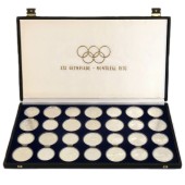 Набор серебряных монет (28шт.) "XXI летние Олимпийские Игры в Монреале" 5-10 долларов Канада 1973