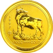 Золота монета 1/10oz Рік Бика 15 доларів 1997 Австралія