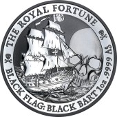 Срібна монета 1oz Піратський човен «Королівська Удача» 1 долар 2020 Тувалу