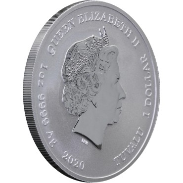 Серебряная монета 1oz Клоун Красти (серия "Симпсоны") 1 доллар 2020 Тувалу