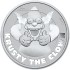 Серебряная монета 1oz Клоун Красти (серия "Симпсоны") 1 доллар 2020 Тувалу