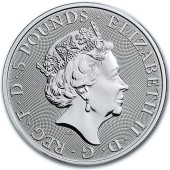 Серебряная монета 2oz Белая Лошадь Ганновера (серия "Звери Королевы") 5 фунтов 2020 Великобритания