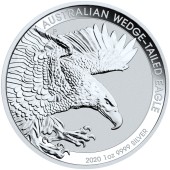 Серебряная монета 1oz Клинохвостый Орел 1 доллар 2020 Австралия