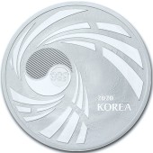 Серебряный раунд 1oz Тхэквондо 2020 Корея