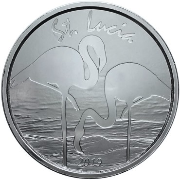 Срібна монета 1oz Сент-Люсія 2 долара 2019 Сент-Люсія